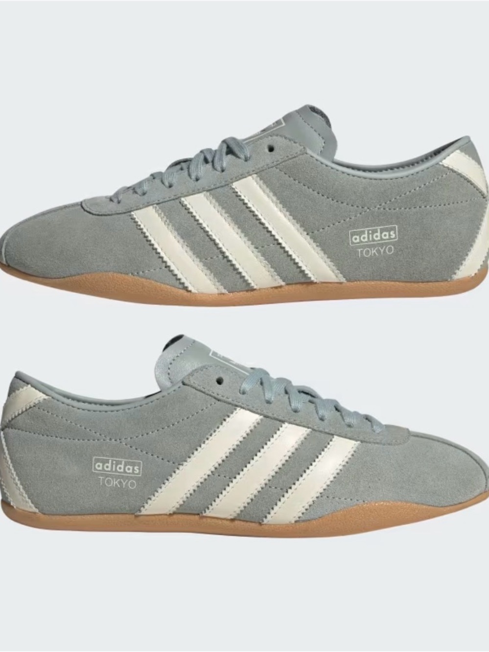 adidas Tokyo Suede Sneakers in Grey, White and Gum